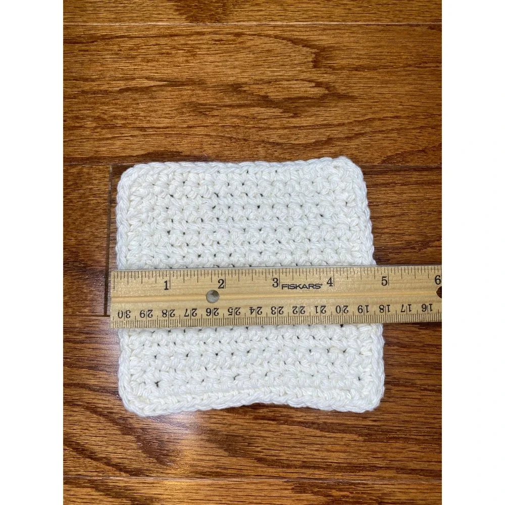Set of 4 Handmade Crochet Face‎ Cloths
